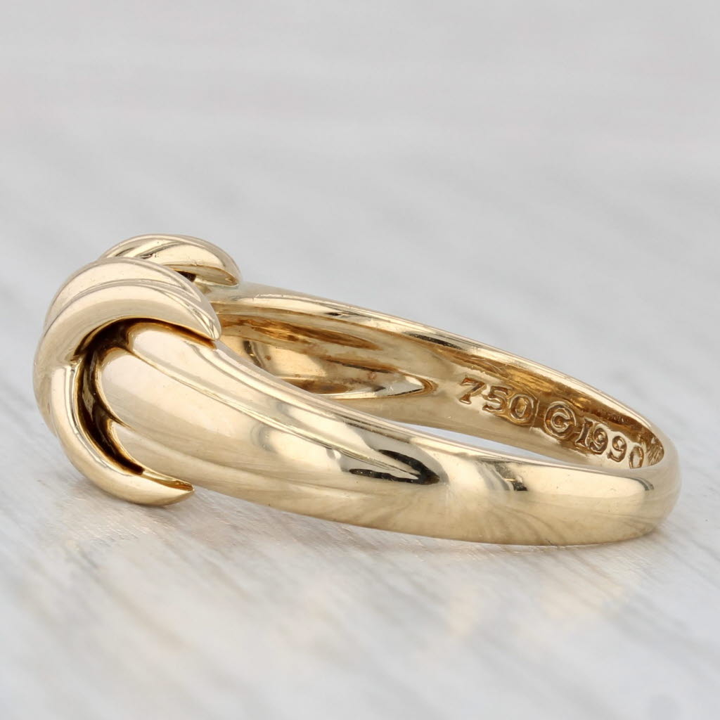 Tiffany & Co Knot Ring w/ Box 18k Yellow Gold Size 7.25 1990