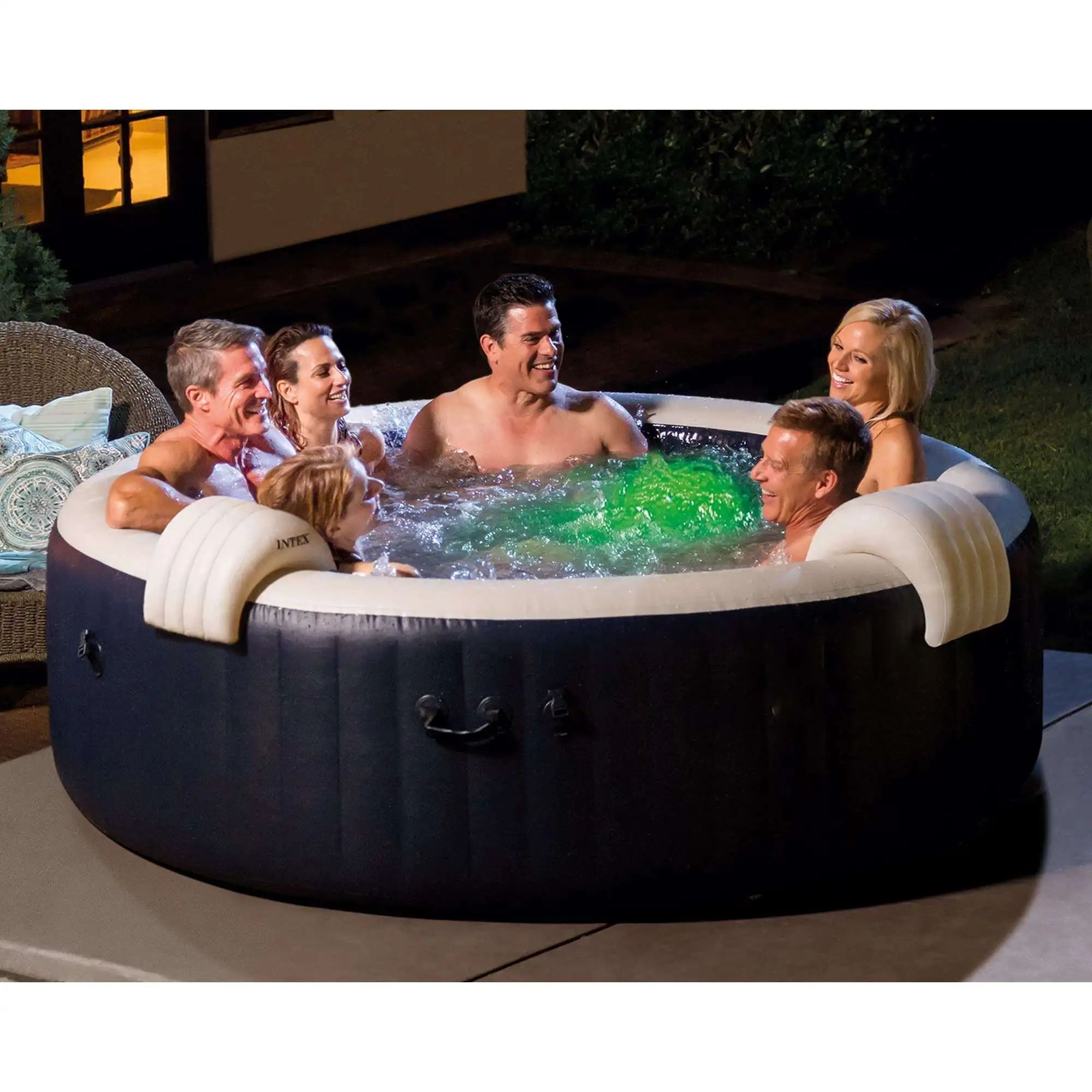 ⏰Last Day Sale $29.95💥Coleman Inflatable Spa Hot Tub with Heated Water System and 140 Bubble Jets🛀| Fits Up to 4 People