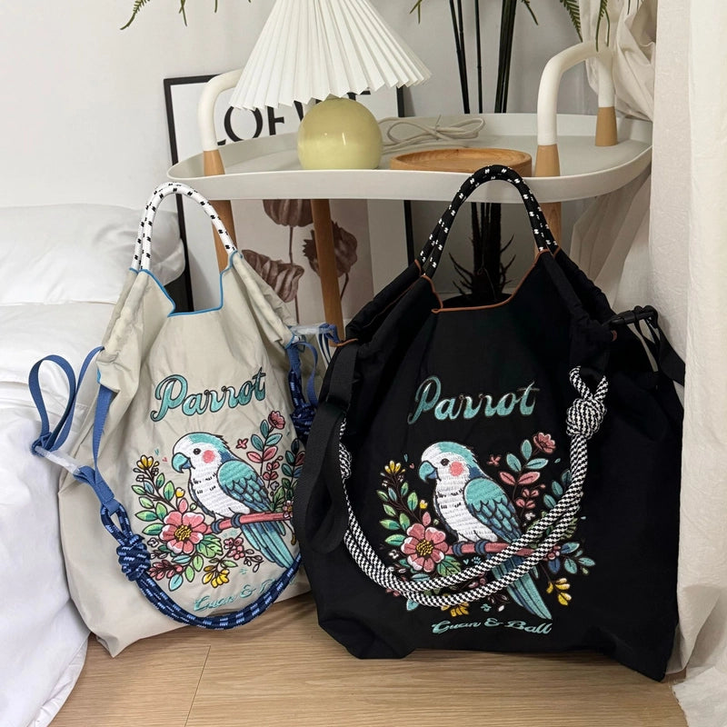 Women's Medium Nylon Animal Letter Vintage Style Classic Style Square Open Underarm Bag