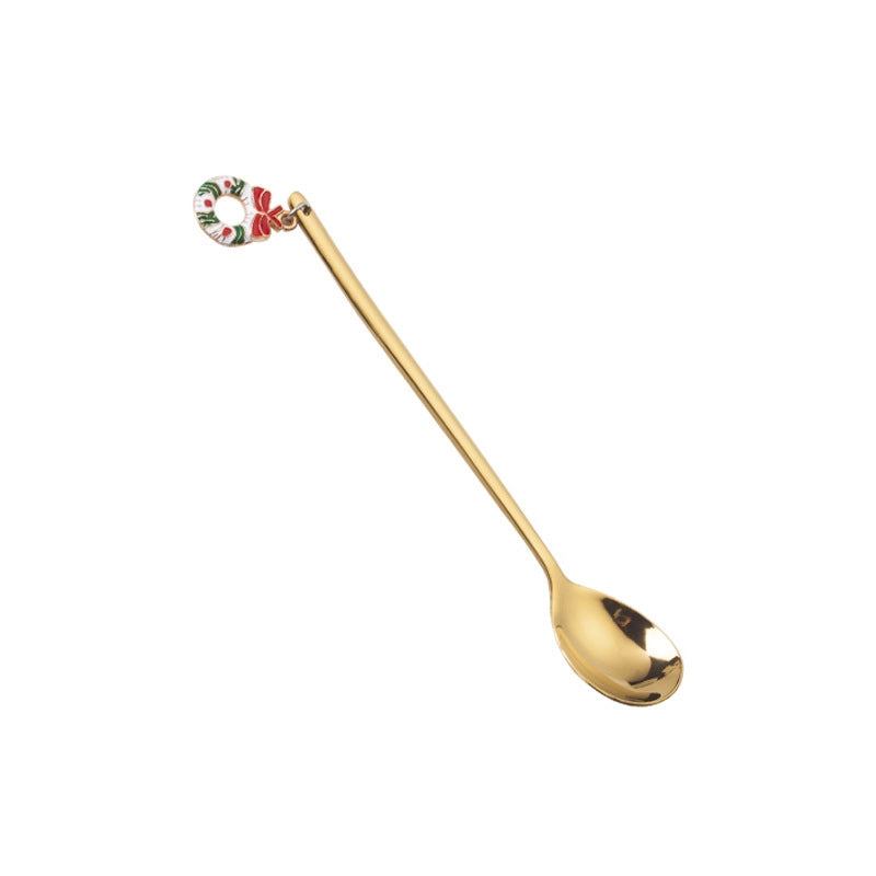 Christmas Cute Solid Color Stainless Steel Spoon 1 Piece 1 Set