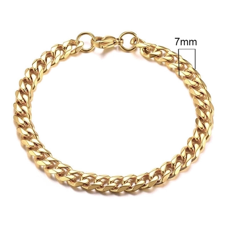 Hip-hop Geometric Stainless Steel Gold Plated Gold Plated Bracelets