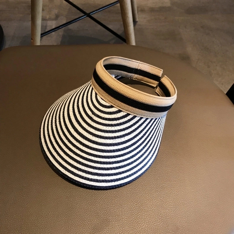Women's Minimalist Color Block Flat Eaves Sun Hat
