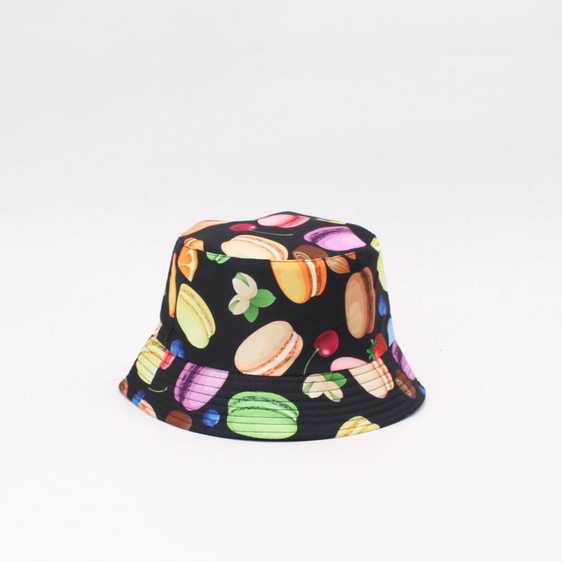 Children Unisex Vacation Minimalist Macarons Printing Bucket Hat