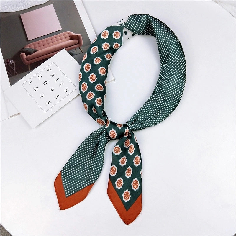 Alloy Scarf (1 Scallop Floral Blue)