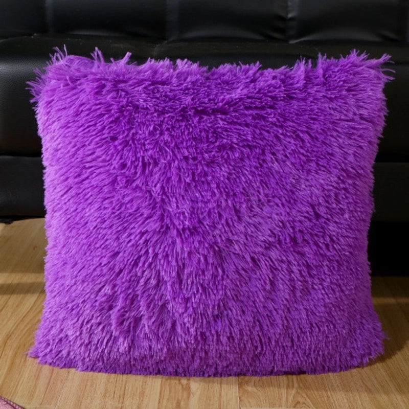Fashion Solid Color Pv Velvet Throw Pillow Pillow Cases
