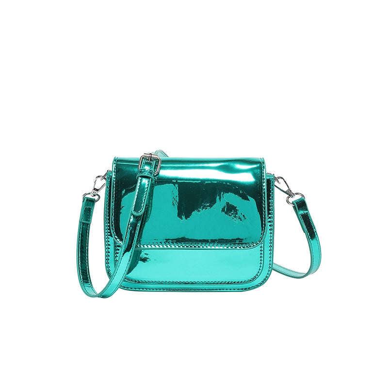 Texturized Small Bag Summer Women's Bag -style Simple Shoulder Bag Patent Leather Ginny Face Crossbody Bag