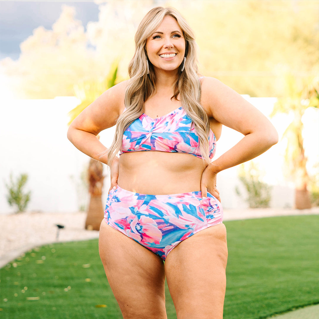 Beach Daze Swim Top. Pink