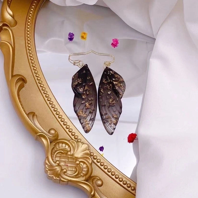 1 Pair Minimalist Wings Copper Epoxy Women's Drop Earrings