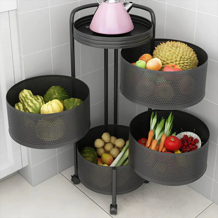 New Enhanced Multi Layer Rotating Kitchen Shelf