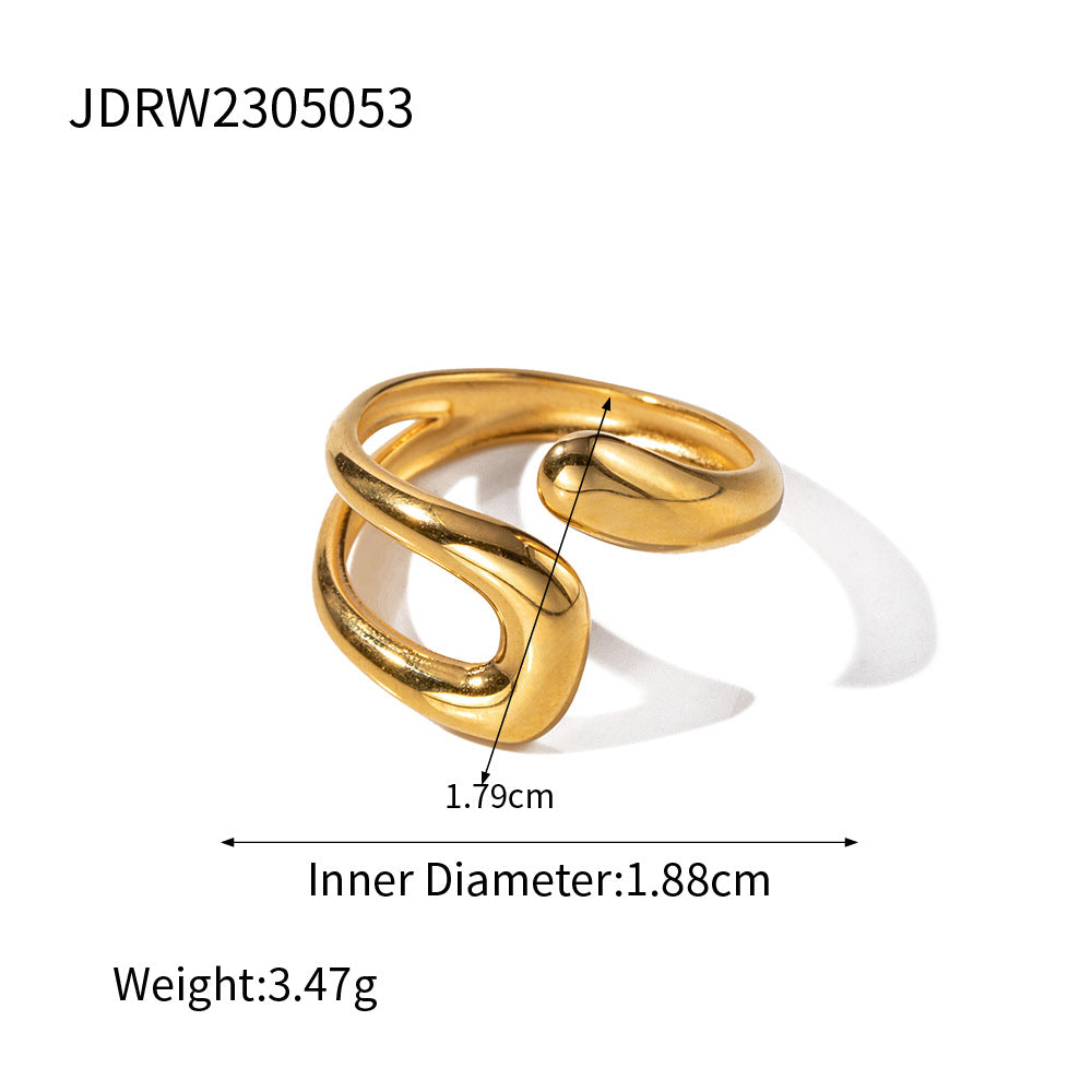Jie Ding Stainless Steel Pearl Necklace Accessories Stacking Bracelet Flower Titanium Steel Ring