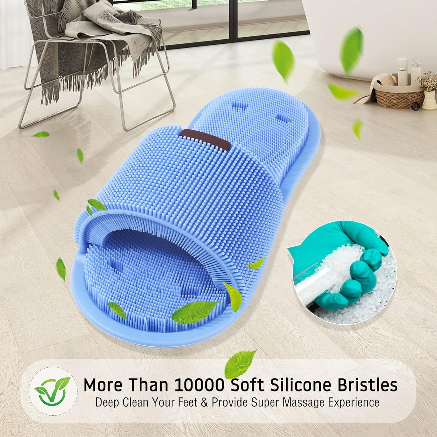 Silicone Foot Scrubber Slippers
