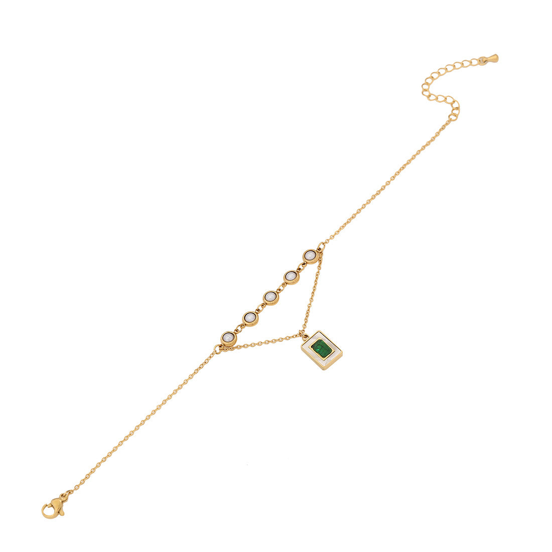 Women Natural Heart Stainless Steel Anklets