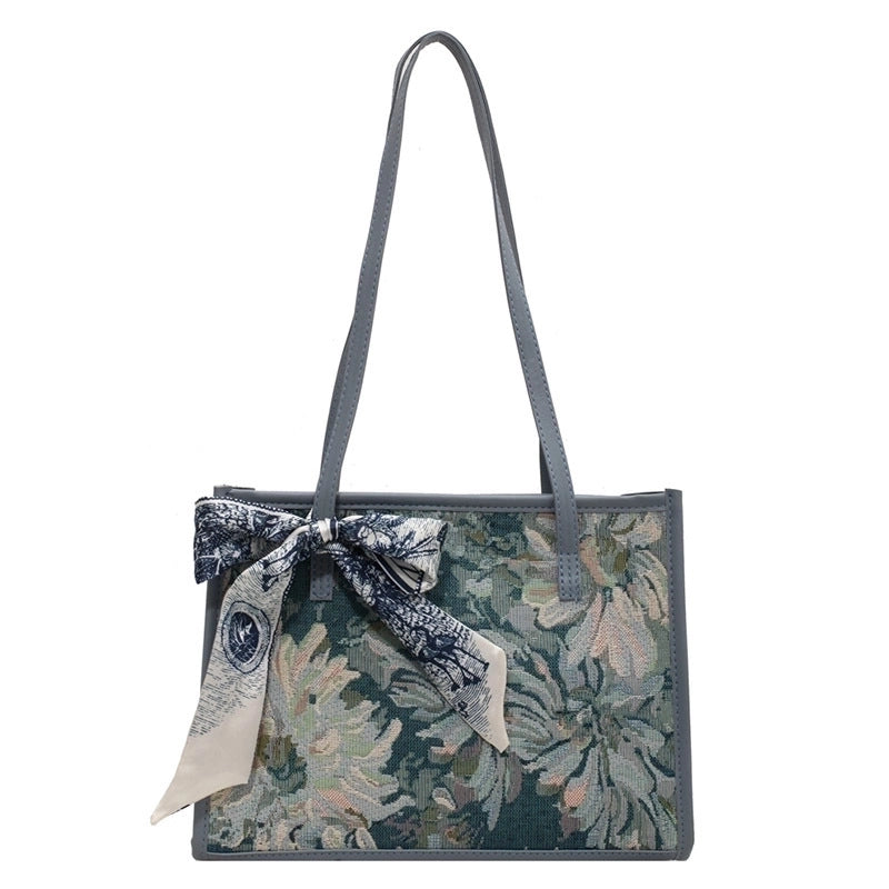 Women's Medium All Seasons Pu Leather Printing Vintage Style Square Zipper Shoulder Bag
