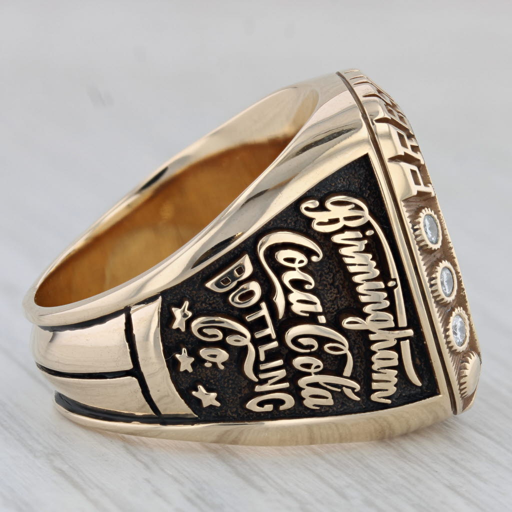 Coca Cola President's Club Ring 0.35ctw Diamond 10k Yellow Gold Size 13
