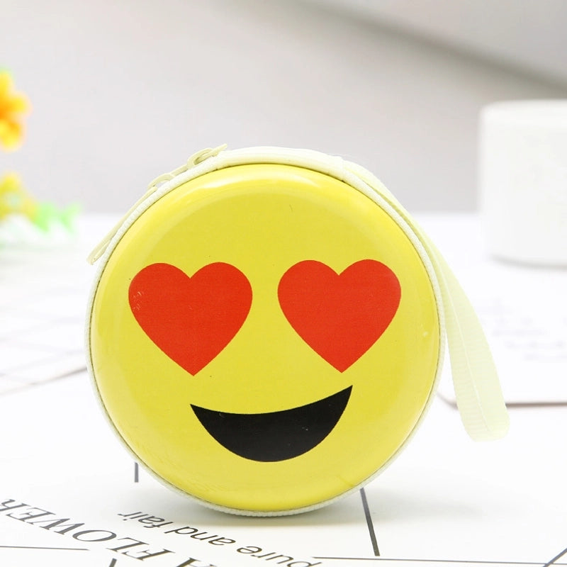 Women's Cartoon Letter Tinplate Zipper Coin Purses