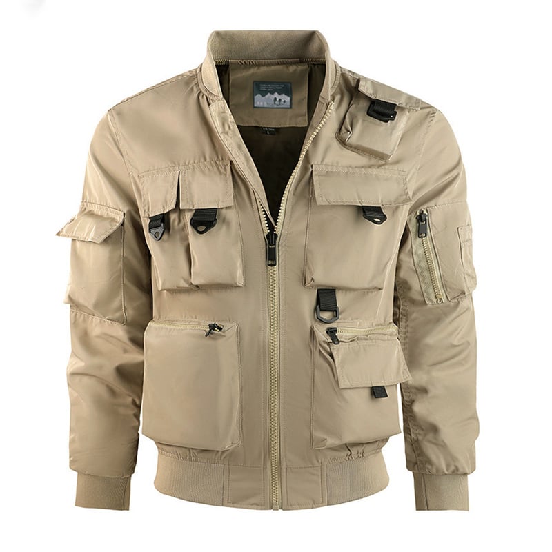 Functional Multi-Pocket Men's Vintage Jacket