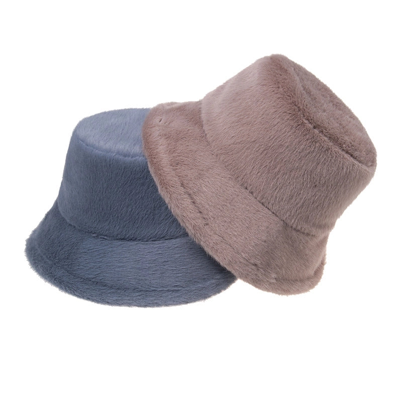 Unisex Fashion Solid Color Flat Eaves Bucket Hat