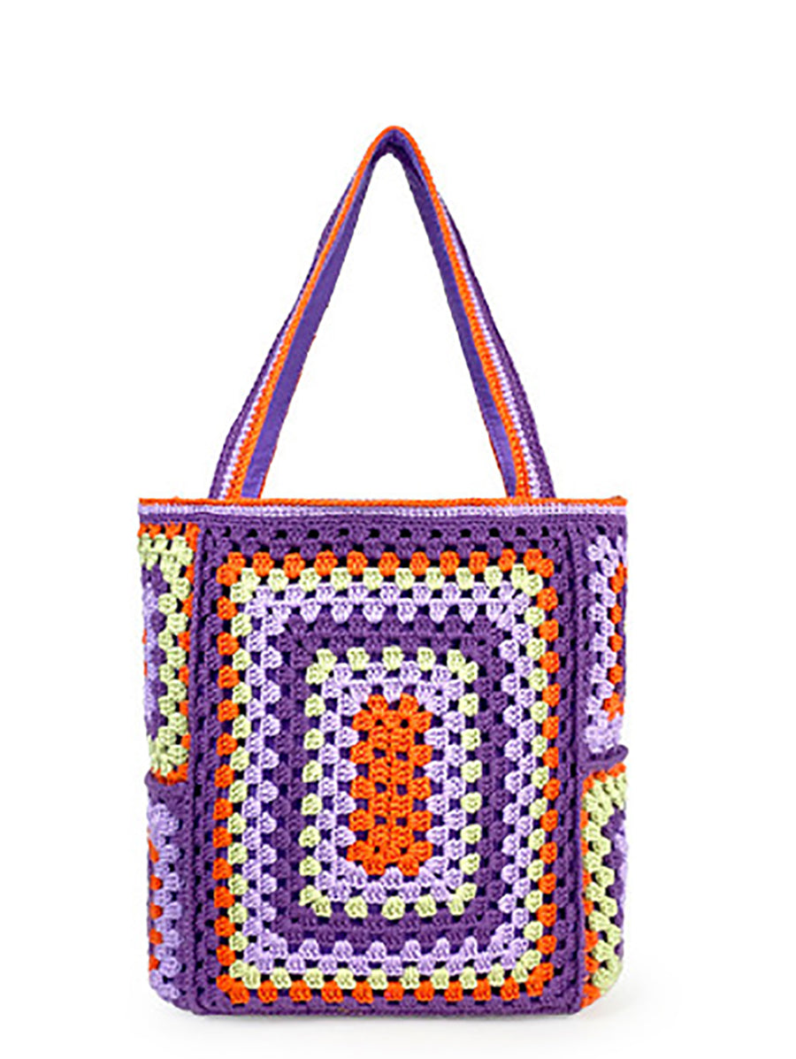 Women Summer Ethnic Knitted Shoulder Bag