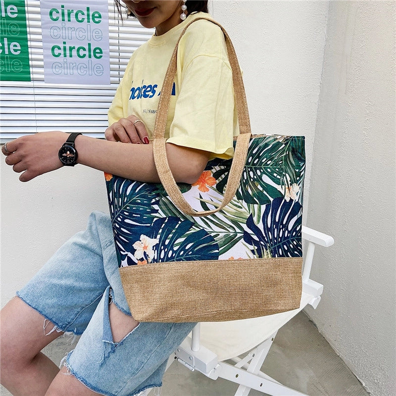 Women's All Seasons Canvas Elegant Ethnic Style Shoulder Bag