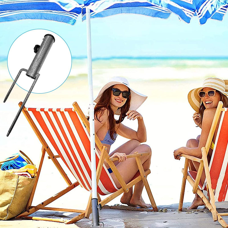 Heavy-Duty Adjustable Spiral Ground Anchor Umbrella Holder