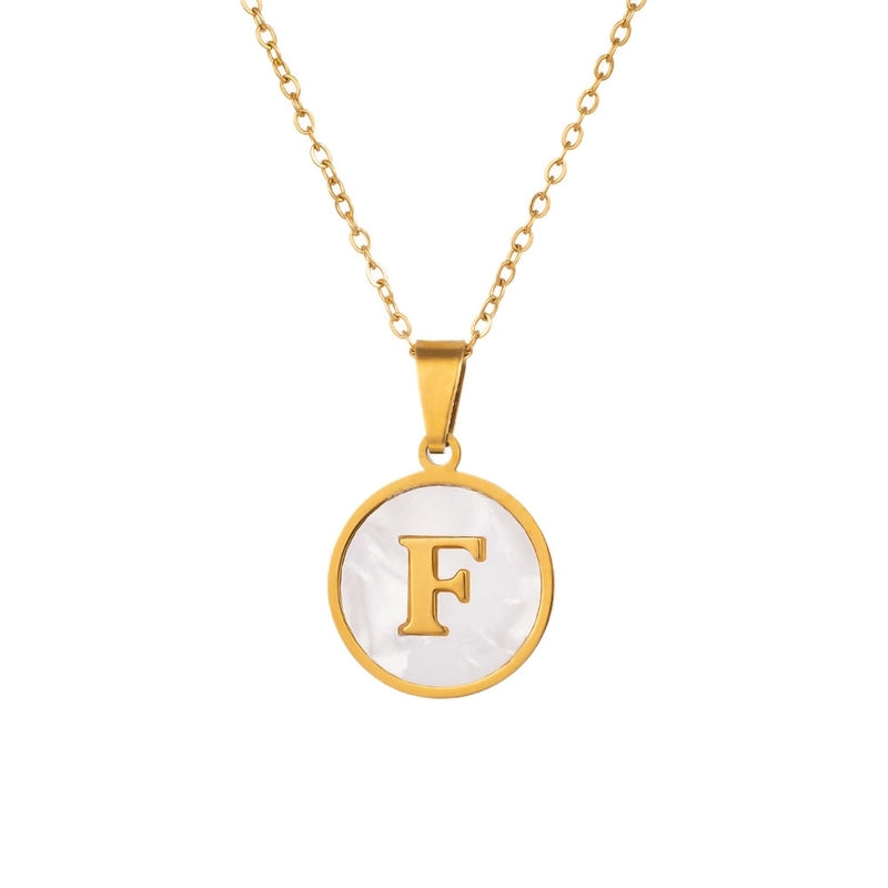 Minimalist Letter Titanium Steel Pendant Necklace