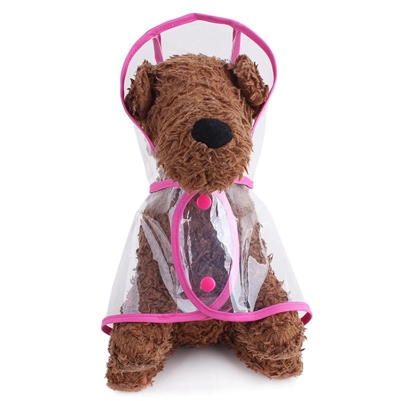 Pet Supplies Dog Raincoat Teddy Small And Medium-sized Dogs New Transparent Plastic Fashion Poncho Pet Raincoat