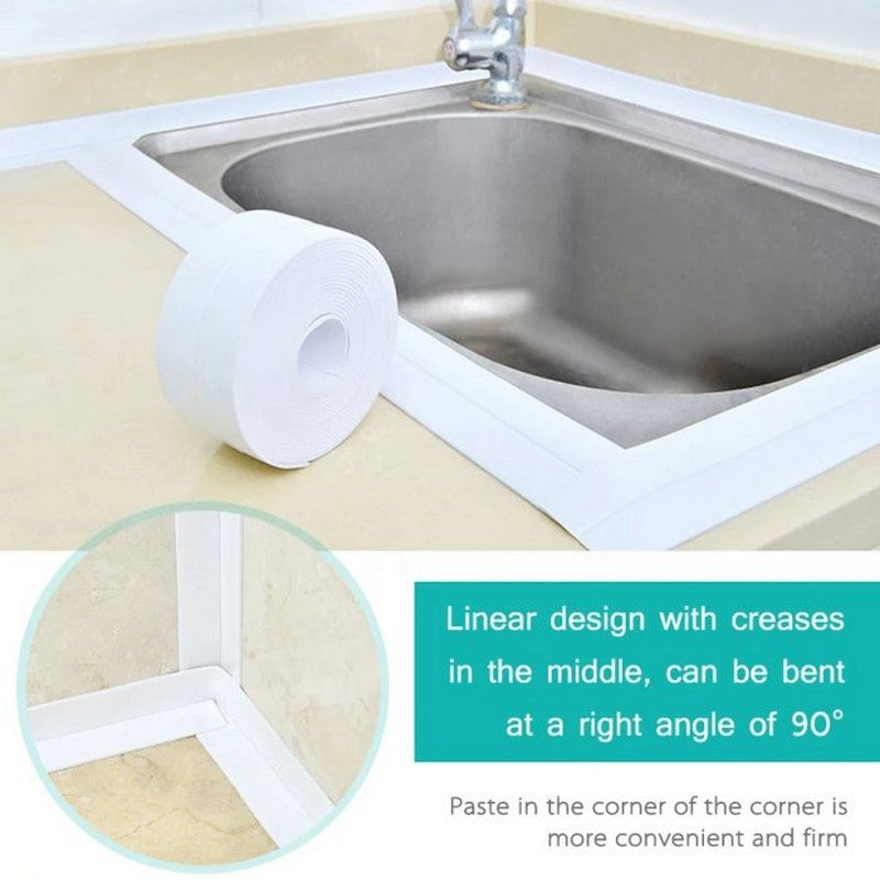 Kitchen Sink Seam Tape Bathroom Corner Sealing Tape PVC Self Adhesive Waterproof