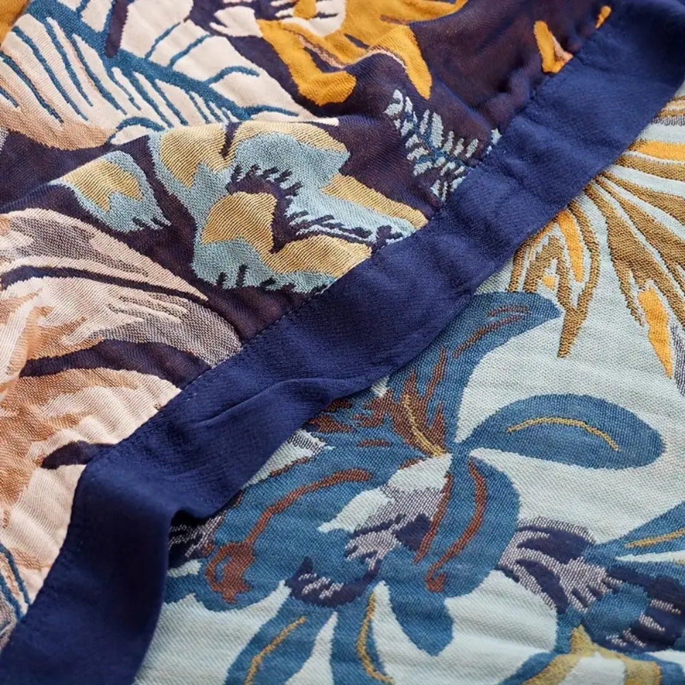 Tropical Jacquard Blanket Throw