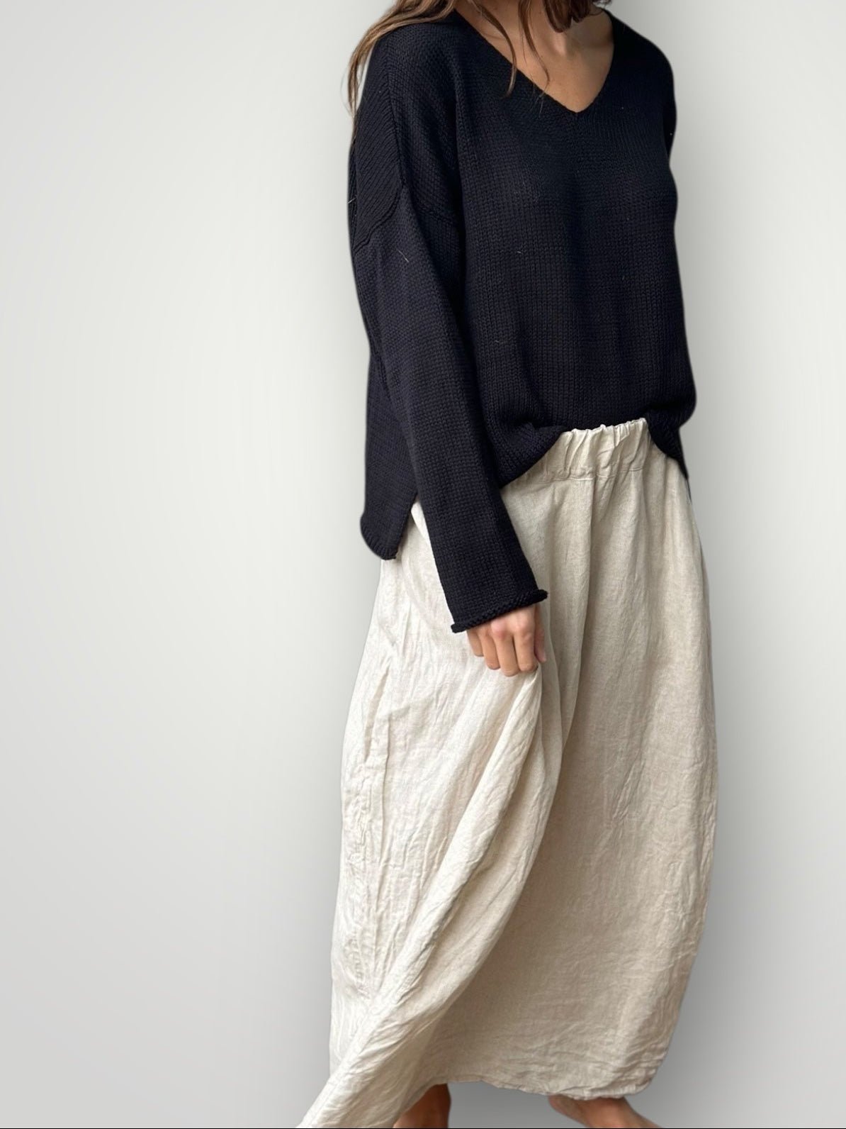 lana skirt-natural linen
