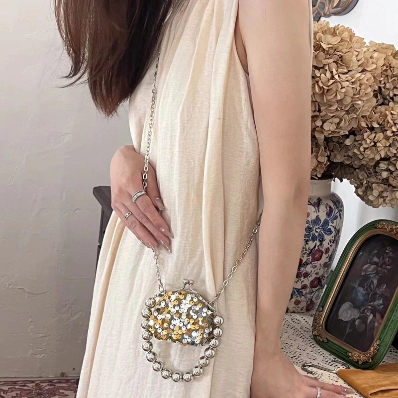 Women's Mini Arylic Solid Color Elegant Streetwear Oval Lock Clasp Crossbody Bag