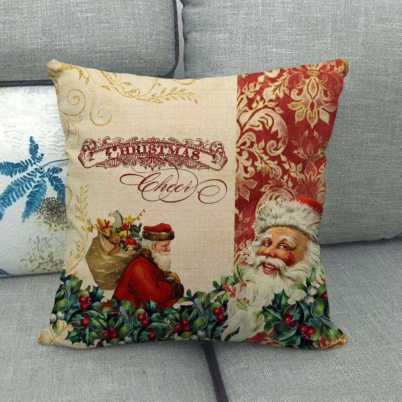 18 Cojines Merry Xmas Couch Throw Pillow Cover Case Home Sofa Decor Pillowslip