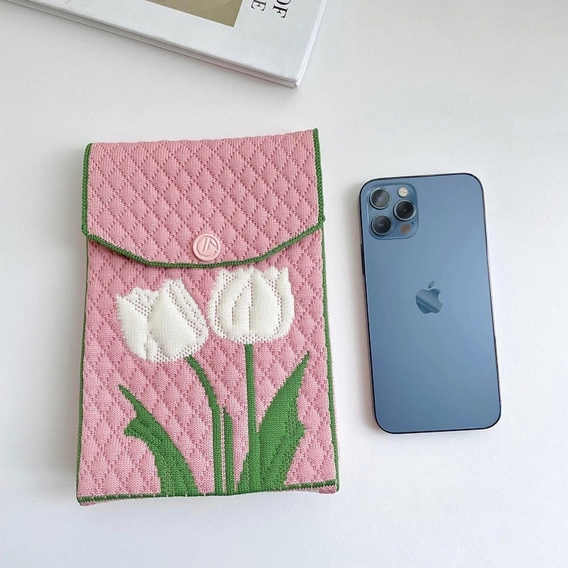 Women's Small Spring&summer Polyester Flower Vacation Square Flip Cover Shoulder Bag