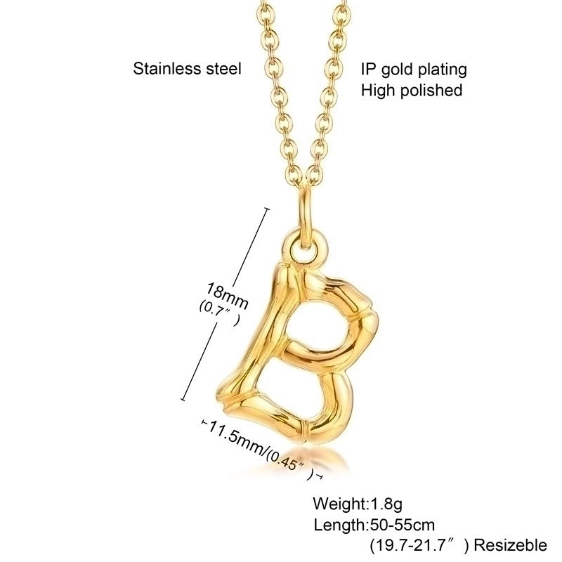 Fashion Letter 201 Stainless Steel 18K Gold Plated Polishing Plating Stainless Steel Necklaces
