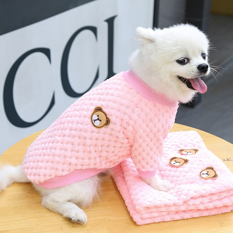 Bear Embroidery Dog Vest