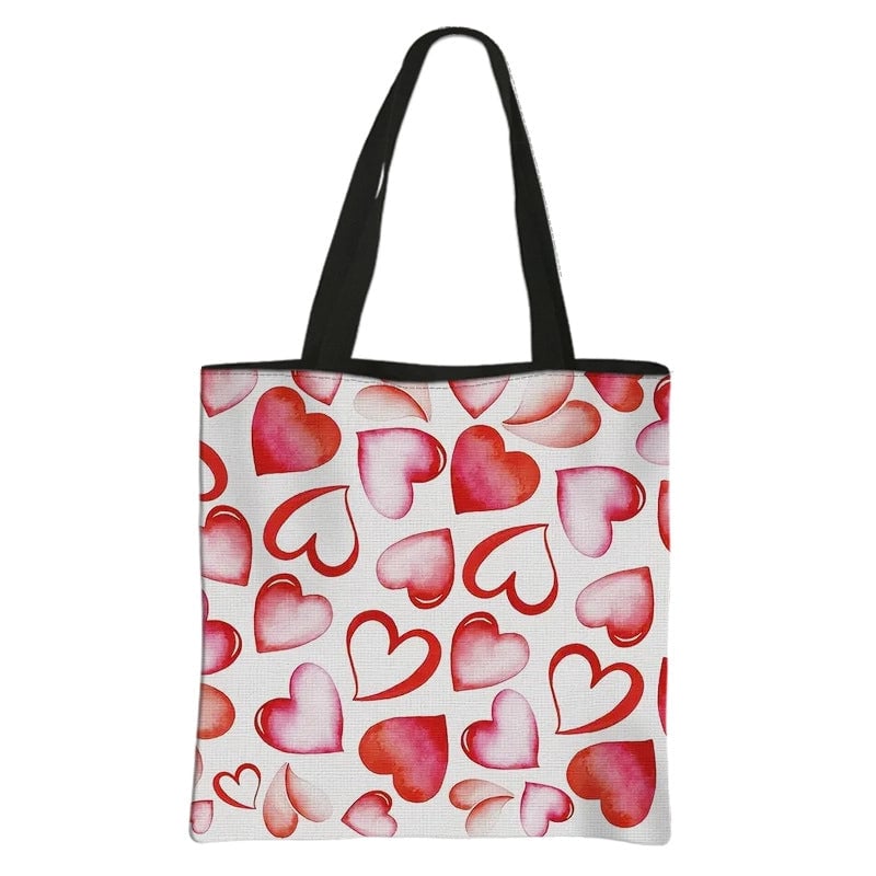Women's Medium Polyester Letter Heart Shape Classic Style Square Open Shoulder Bag
