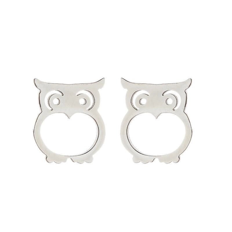 Minimalist Animal 304 Stainless Steel No Inlaid 18K Gold Plated Ear Studs