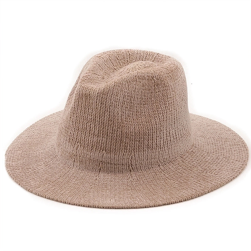 New Knitted Solid Color Warm Jazz Hat