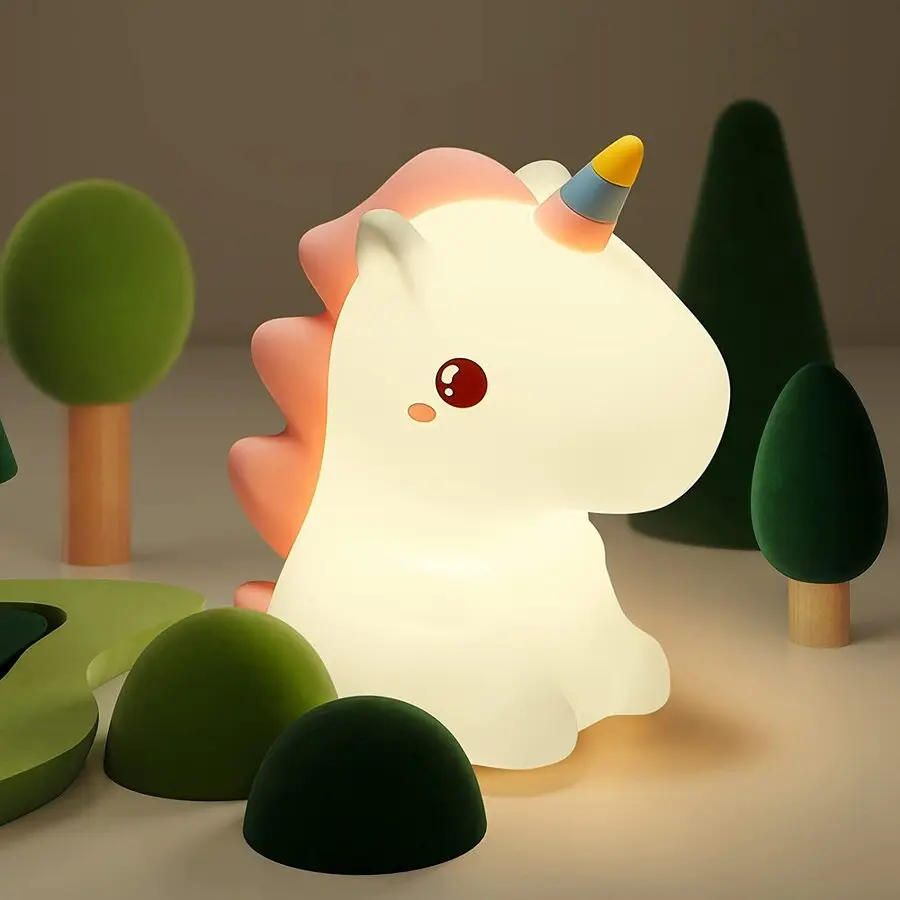CUTE SILICONE LED NIGHT LIGHT USB RECHARGEABLE TOUCH CONTROL - UNICORN