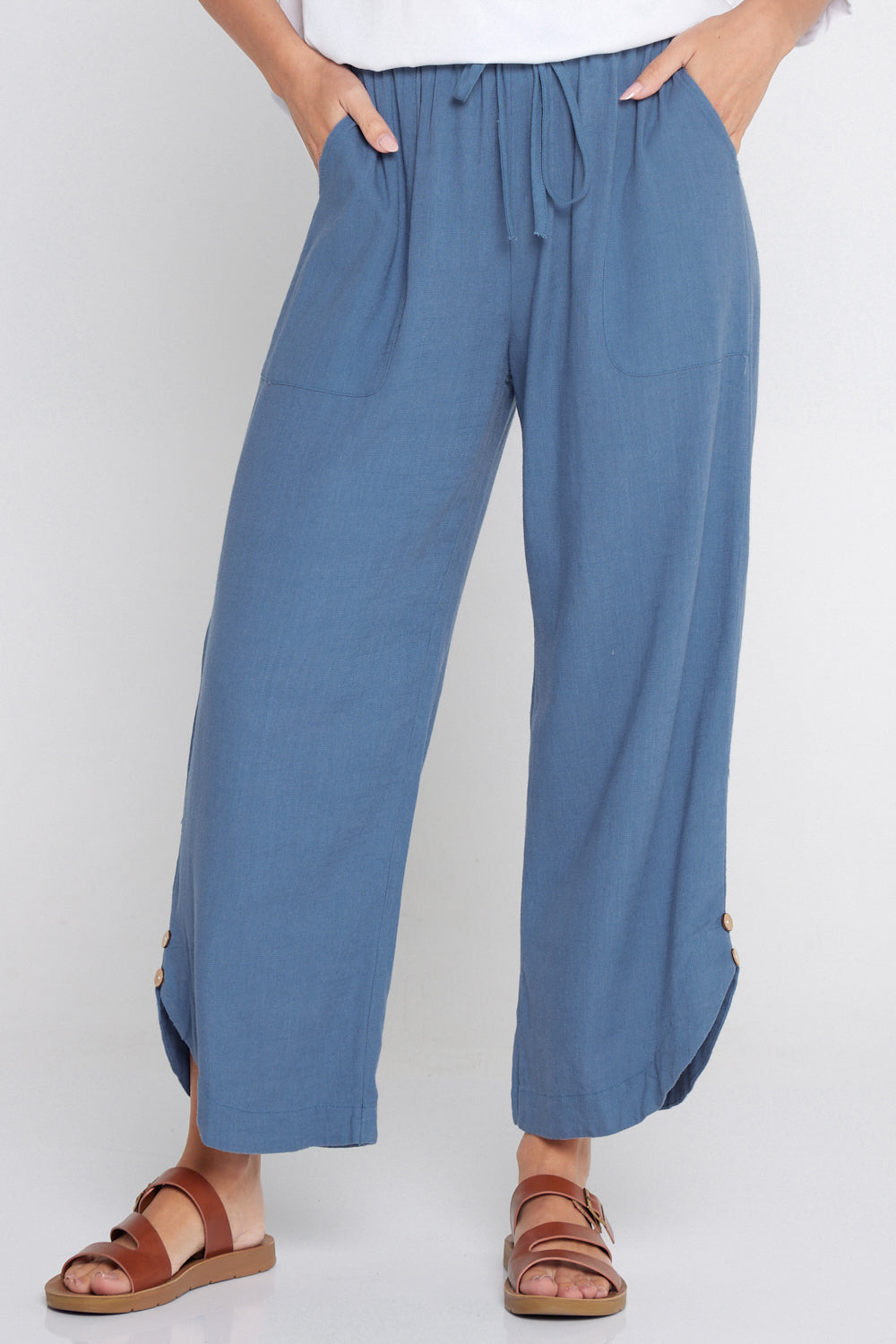 Felicity Linen Pants - Denim