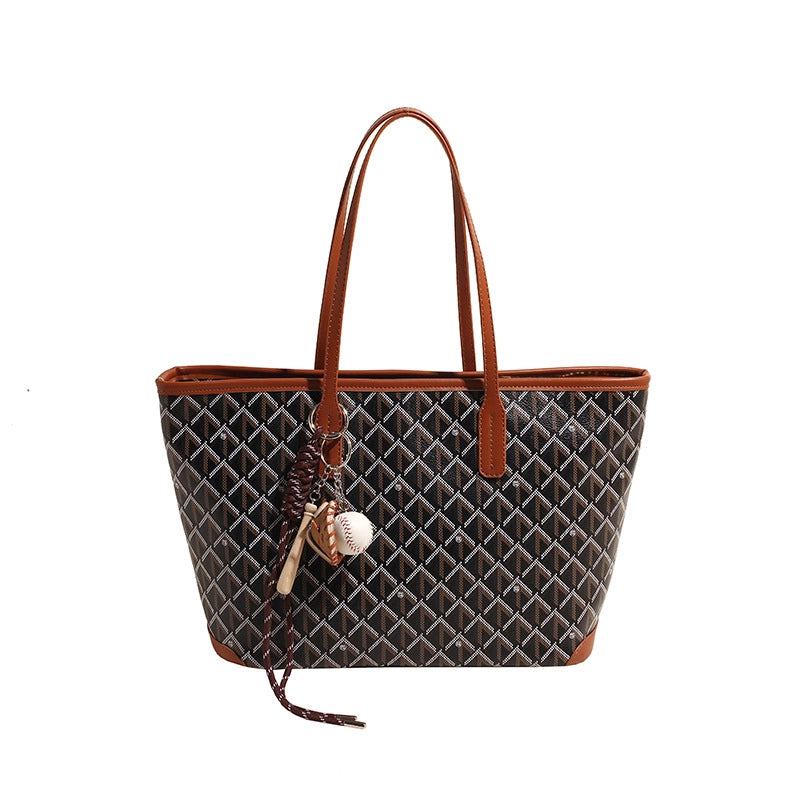 New Arrival Dog Teeth Shopping Bag Ladies Work Commuter Bag Large Capacity Totes 2024 Autumn New Women's Bags