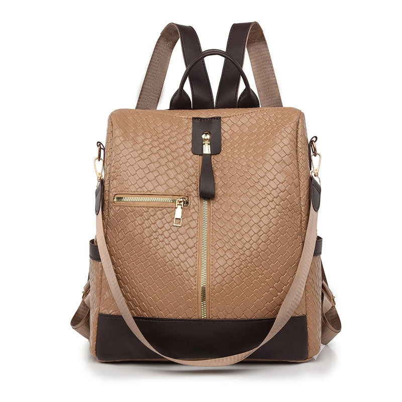 Waterproof Anti-theft Solid Color Travel Street Women's Backpack