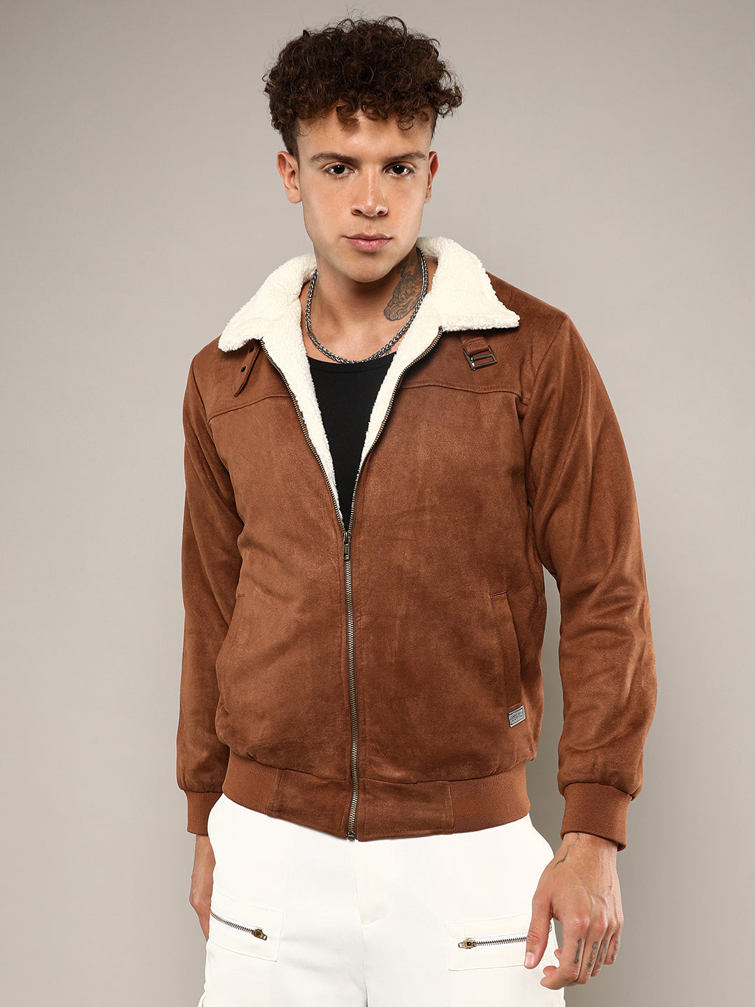 Front Jacket With Fleece Detail