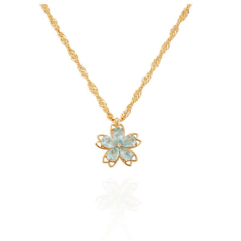 Fashion Flower Copper Electroplating Necklaces