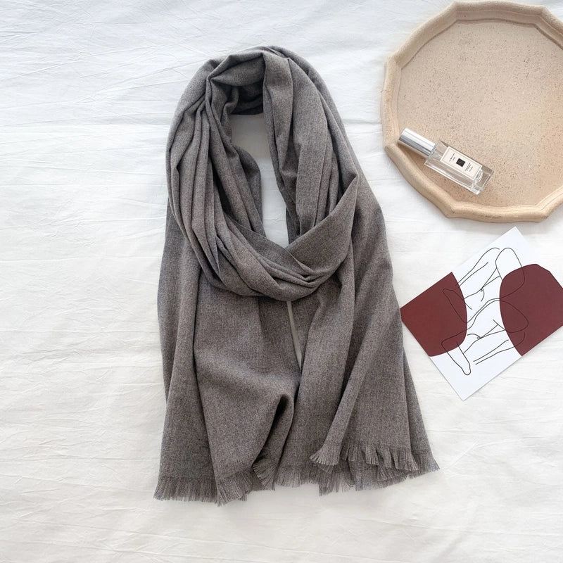 Women's Minimalist Solid Color Imitation Cashmere Scarf