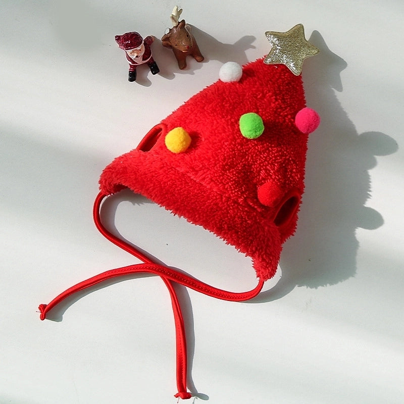 Cartoon Style Polyester Christmas Christmas Tree Santa Claus Elk Pet Saliva Towel Pet Tire