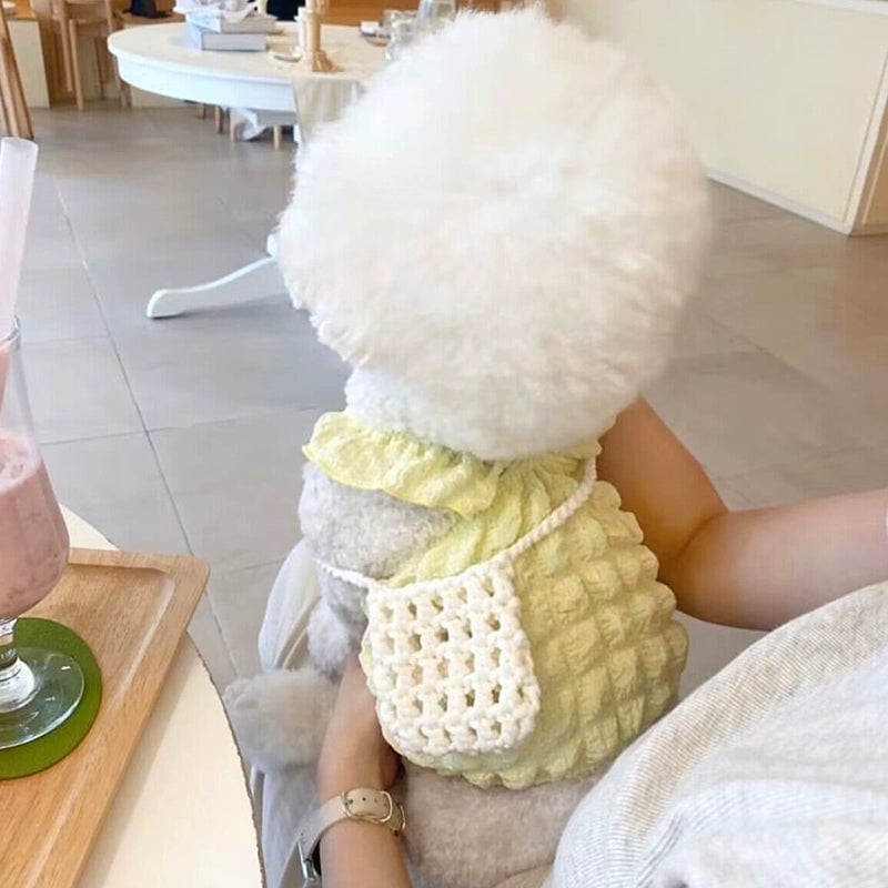 Sweet Puffy Solid Color Dog Cat Vest
