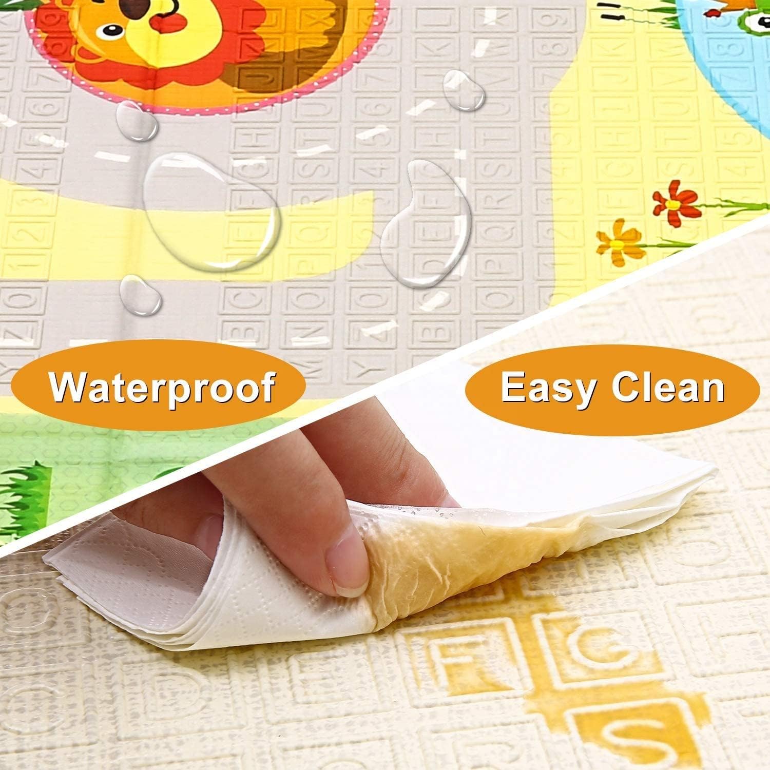 Kids Play Mat 150x180.Waterproof Baby Mat for Babies. Infants. Toddlers