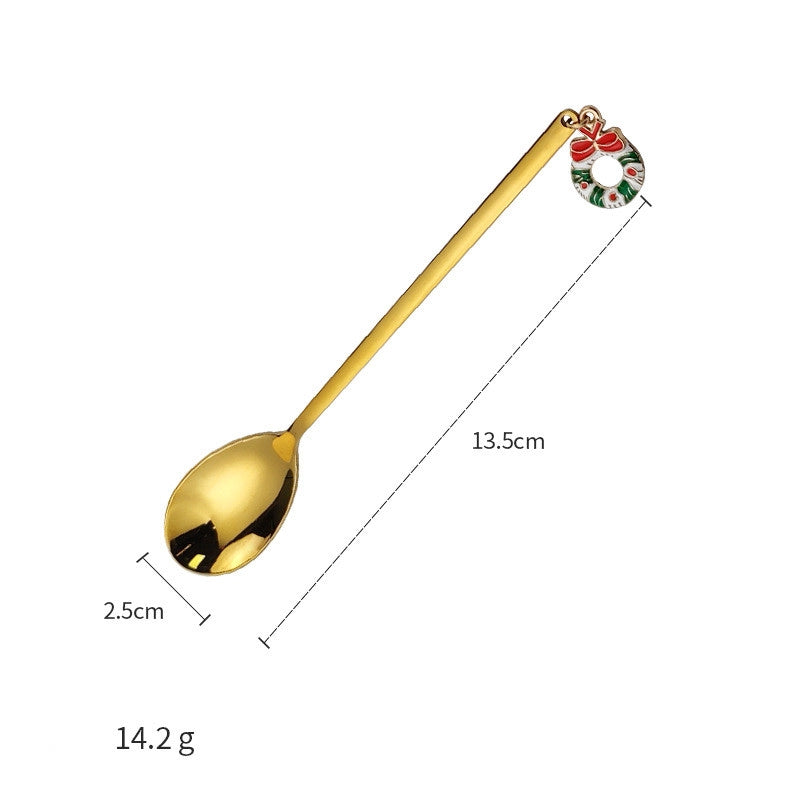 Christmas Christmas Christmas Tree Santa Claus Elk Stainless Steel Tableware