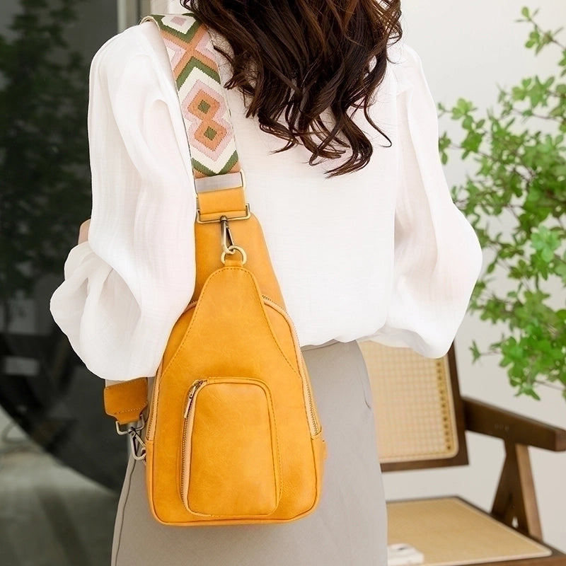 Women's All Seasons Pu Leather Solid Color Vacation Streetwear Sewing Thread Square Zipper Fanny Pack