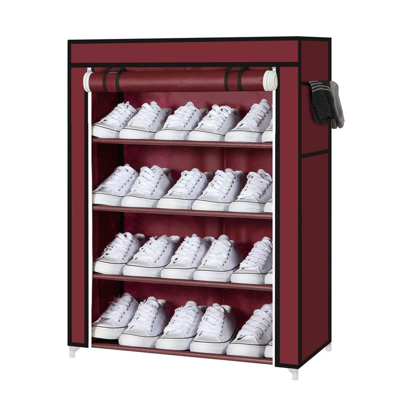 5 Layer Storage Shoe Rack with Wardrobe Cover